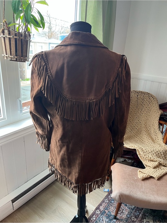 Bellini Jackets & Blazers - Vintage Brown Suede Fringe Women's Jacket size medium fit